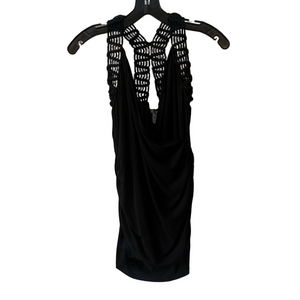 Cache crocheted Black tank Top